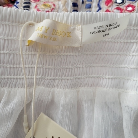 Ramy Brook White Embroidered Embellished Maelen Skirt NWT - Picture 11 of 14